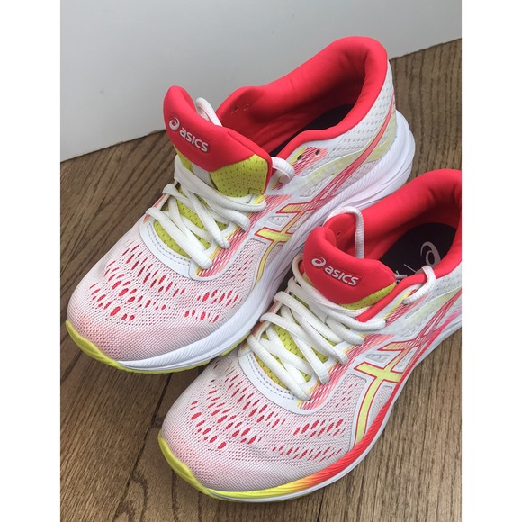 Asics Women's Gel-Excite 6 White Orange 1012A150 Running Shoes Size 6 EUC Mint - Picture 2 of 9